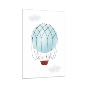 Tablou pe sticlă - Complet în nori - 70x100 cm