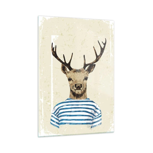 Tablou pe sticlă - Pentru că îmi plac cămășile cu dungi! - 50x70 cm