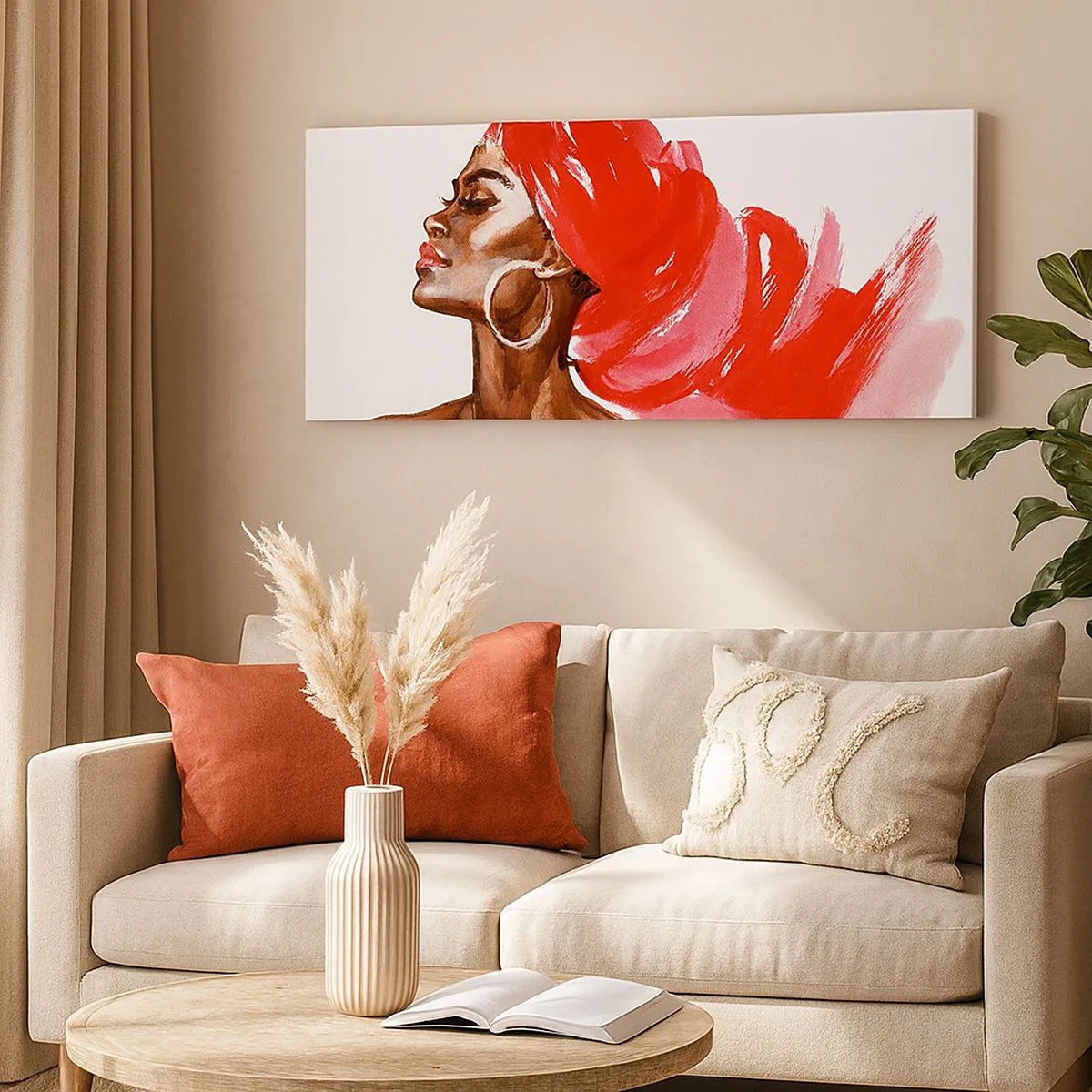 Tablou pe pânză - Există un vânt care suflă în nările unui om - 100x40 cm