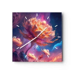 Ceas de perete - Ceas pe sticlă - O altă lume - 40x40 cm