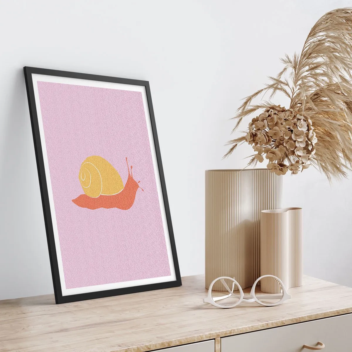 Poster în ramă neagră - Nu e nicio grabă - 70x100 cm