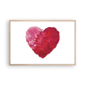 Poster în ramă de stejar deschis - All you need is love - 91x61 cm