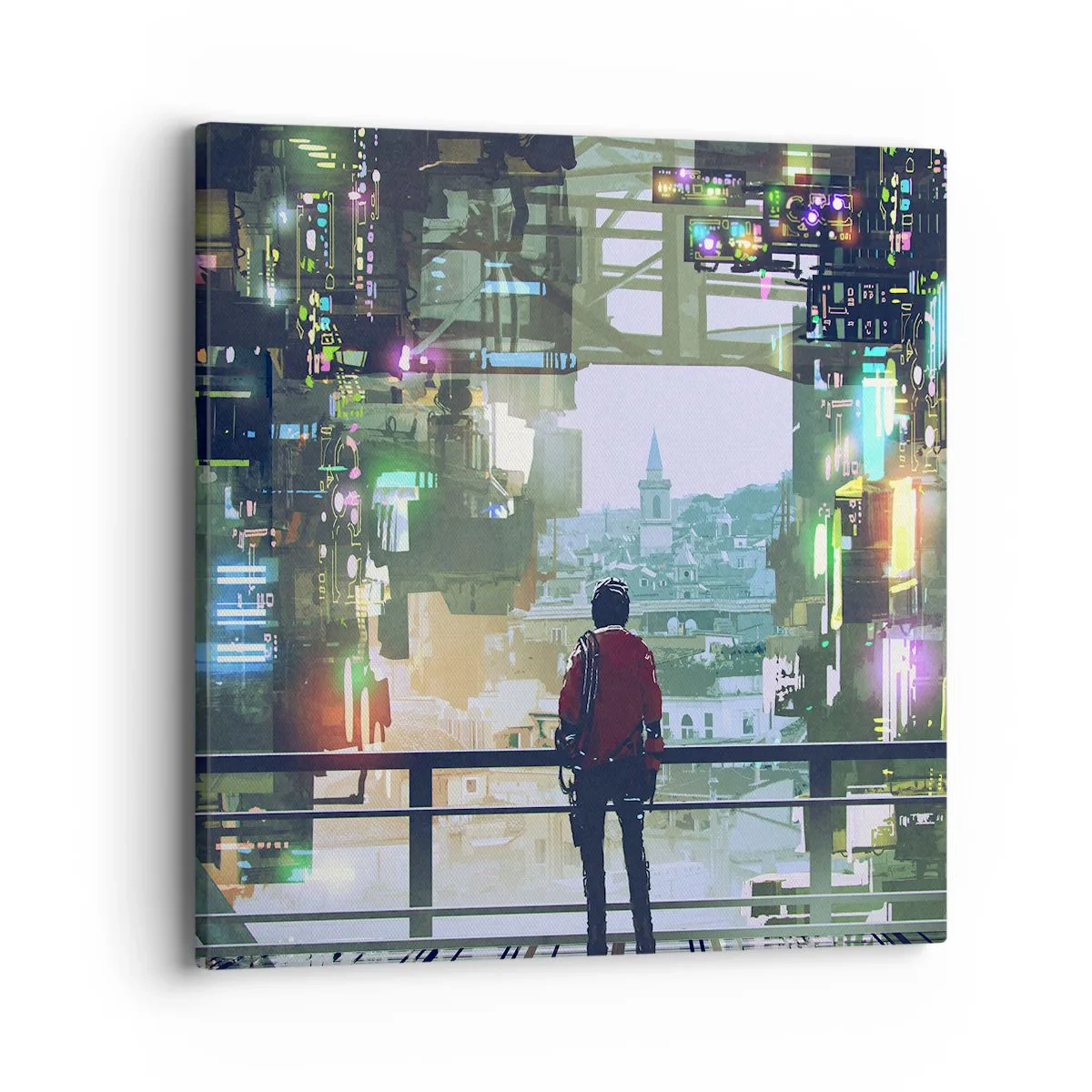 Tablou pe pânză - Două lumi - 40x40 cm