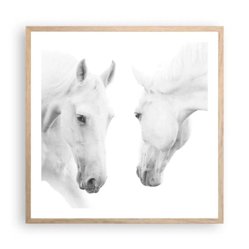 Poster în ramă de stejar deschis - Este aceasta o prietenie...? - 60x60 cm