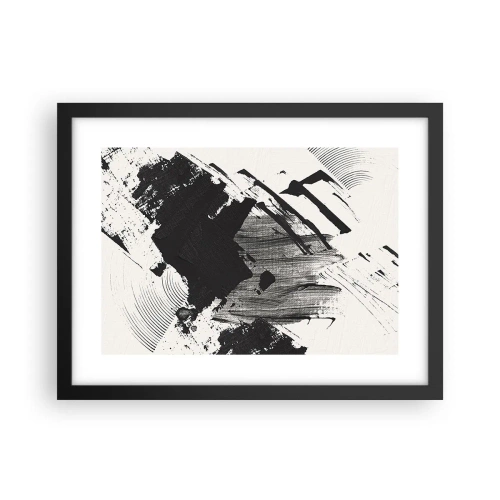Poster în ramă neagră - Abstracție - expresie de negru - 40x30 cm