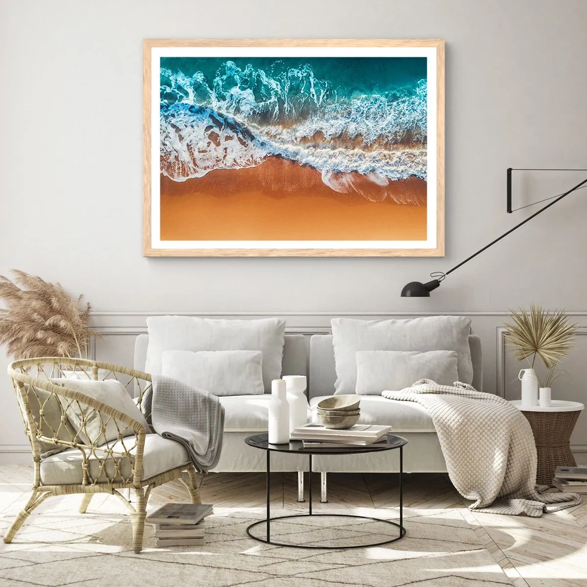 Poster în ramă de stejar deschis - Întotdeauna în tandem - 91x61 cm