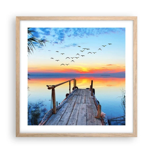 Poster în ramă de stejar deschis - E timpul să ne întoarcem... - 50x50 cm