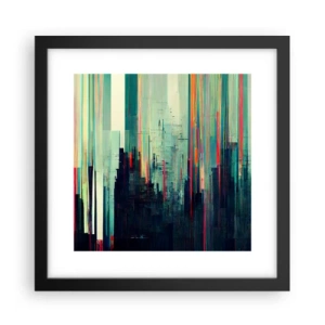 Poster în ramă neagră - Oraș futurist - 30x30 cm