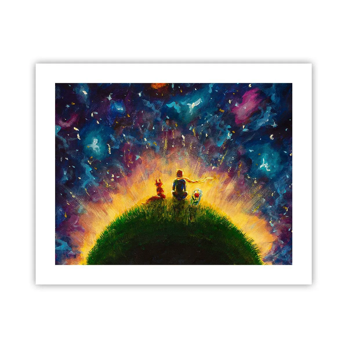 Poster - Dragoste și prietenie - întreaga lume - 50x40 cm