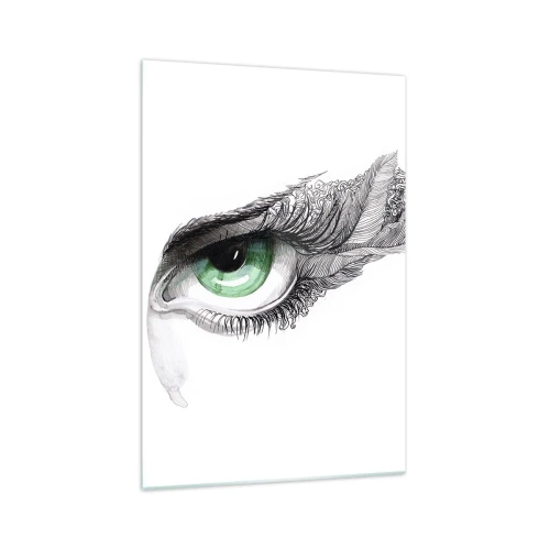 Tablou pe sticlă - Frumoasă și gata de atac - 70x100 cm