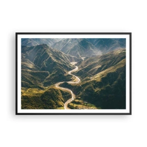 Poster în ramă neagră - Direct din inima munților - 100x70 cm