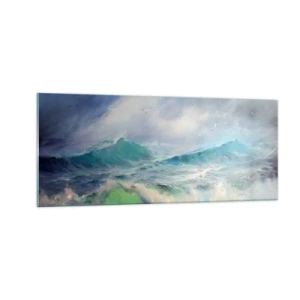 Tablou pe sticlă - Vârtejul a gemut de triumf... - 100x40 cm