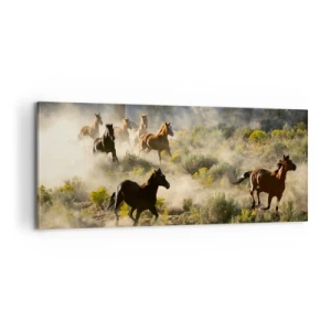 Tablou pe pânză - Rivalitatea - libertate sau putere masculină? - 100x40 cm