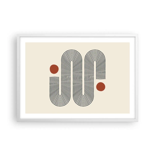 Poster în ramă albă - De la început până la sfârșit - 70x50 cm