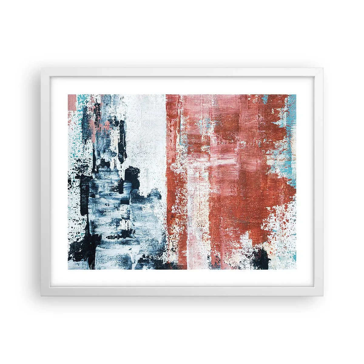 Poster în ramă albă - Jumi-juma abstract - 50x40 cm