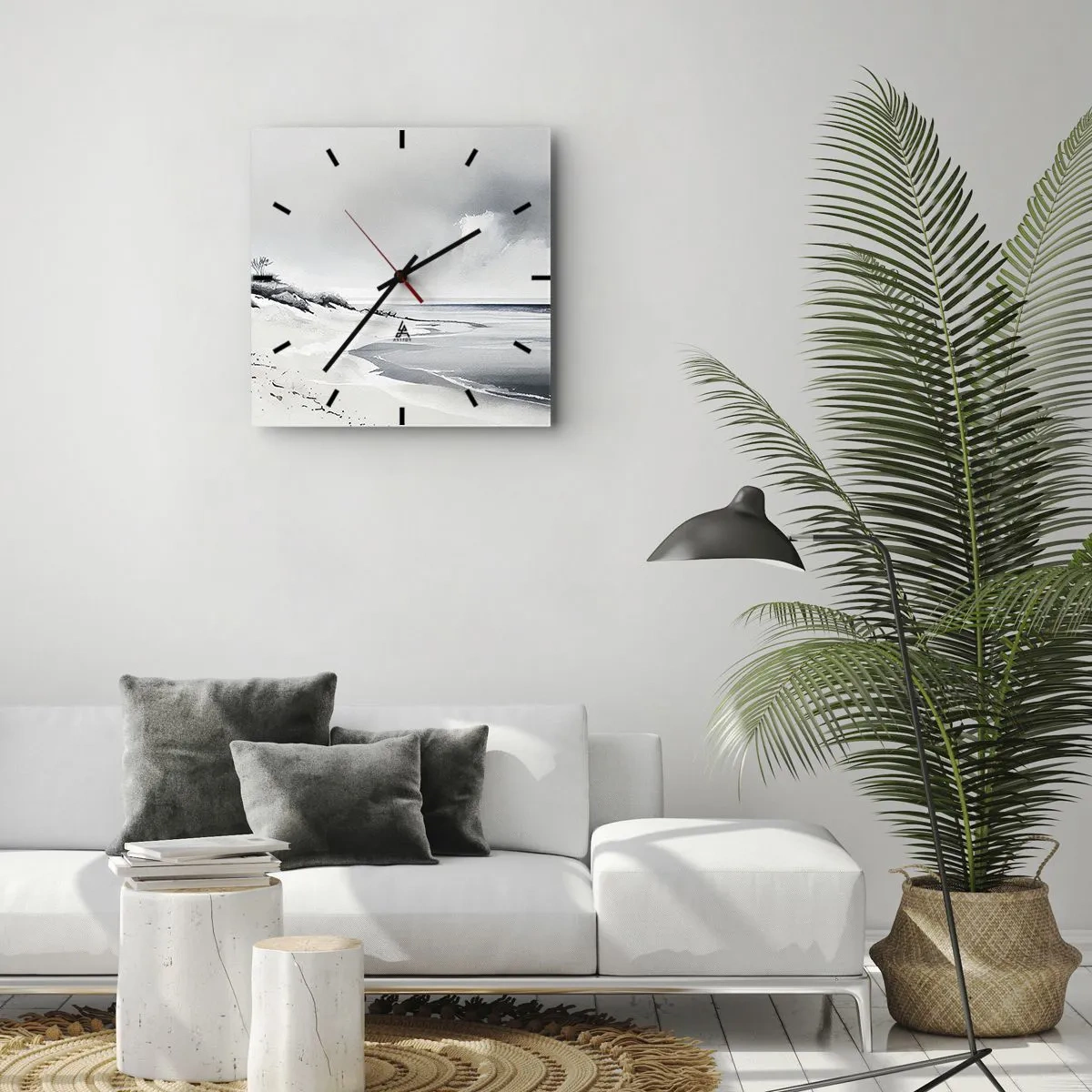 Ceas de perete - Ceas pe sticlă - Întotdeauna împreună - 30x30 cm