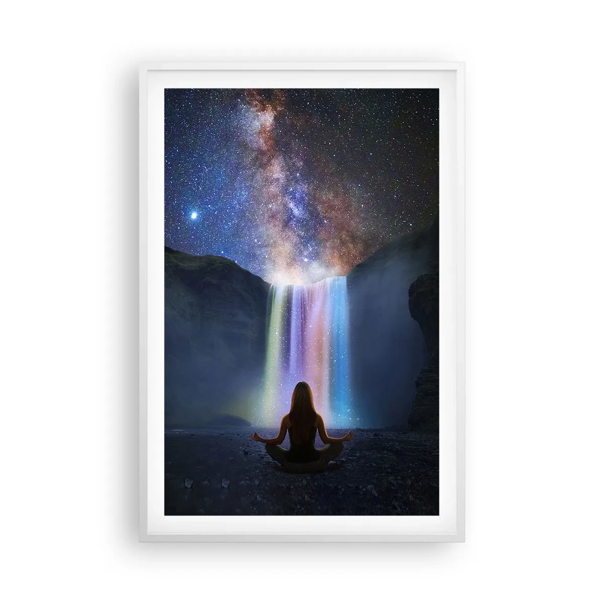 Poster în ramă albă - Armonie absolută - 61x91 cm