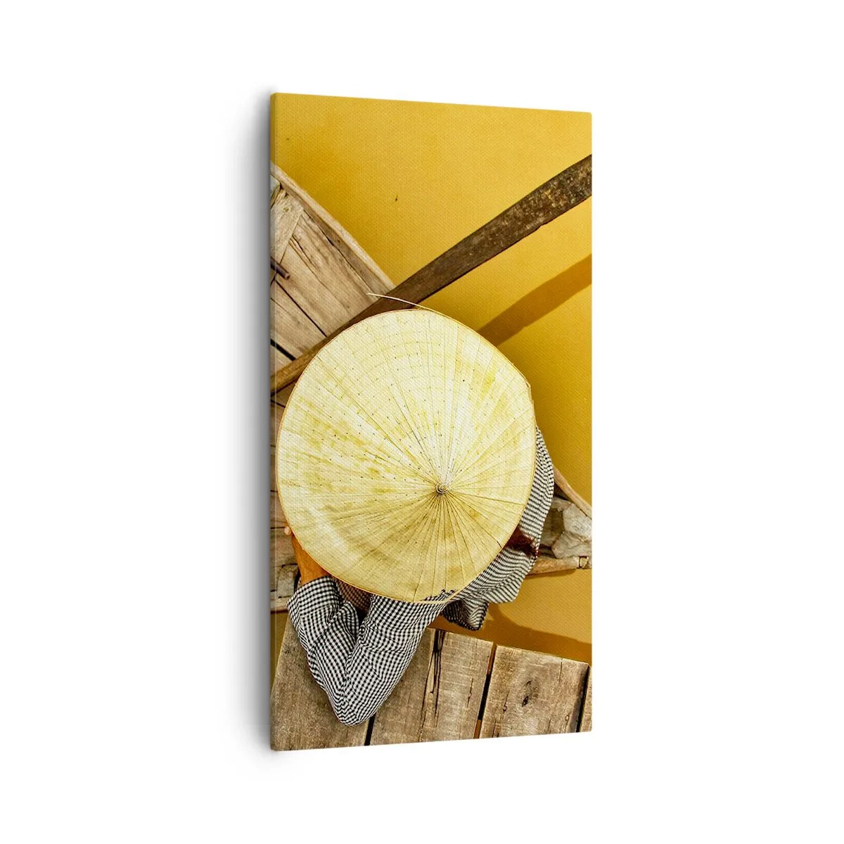 Tablou pe pânză - Viața pe râul galben - 55x100 cm