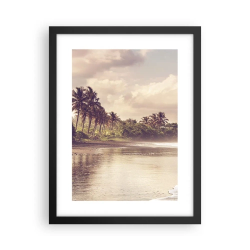 Poster în ramă neagră - Mângâind valurile - 30x40 cm