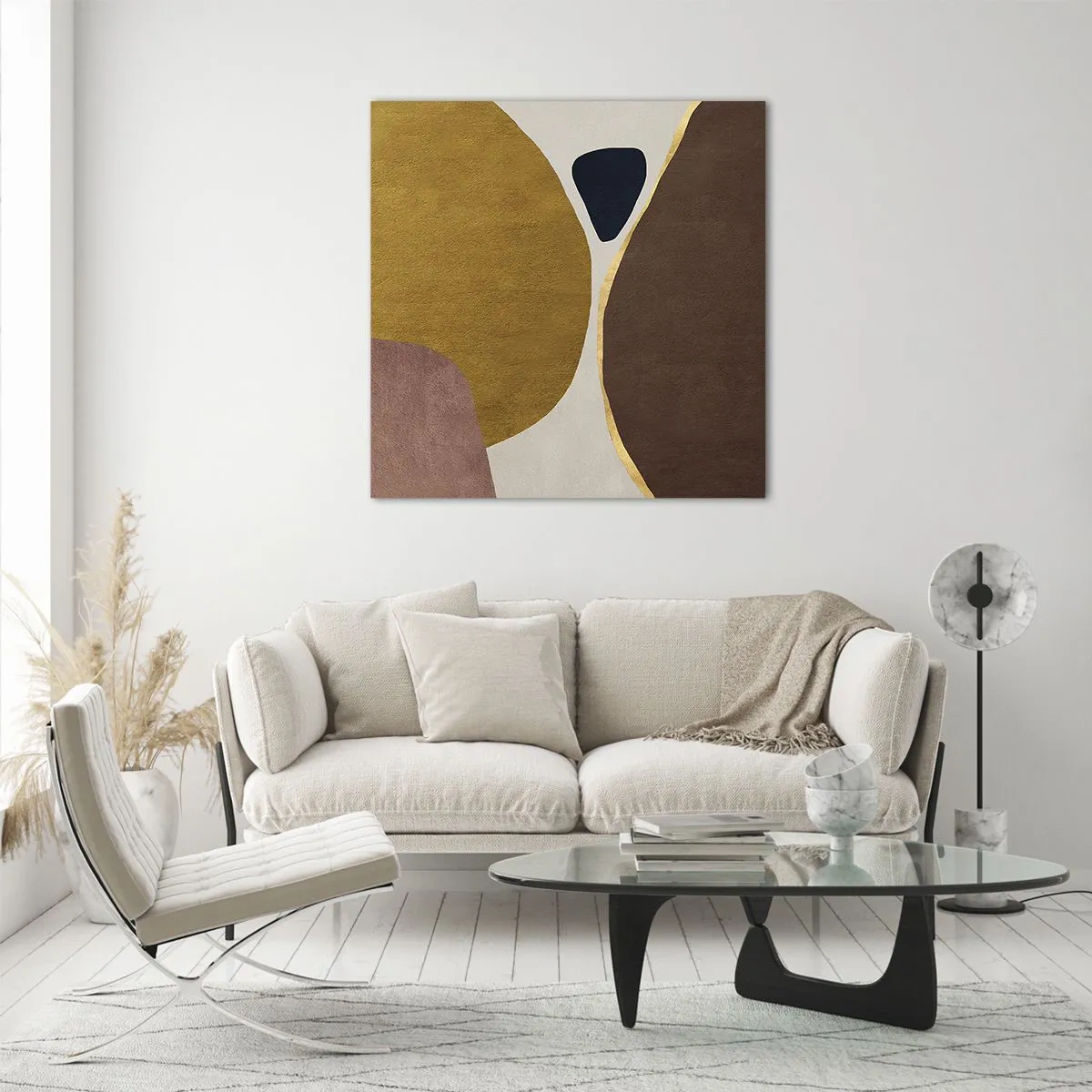 Tablou pe sticlă - Abstracție - un loc în spațiu - 70x70 cm