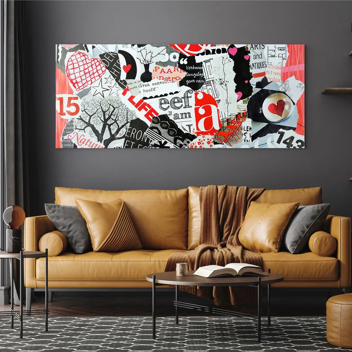 Tablou pe sticlă - Colaj de hipsteri - 160x50 cm