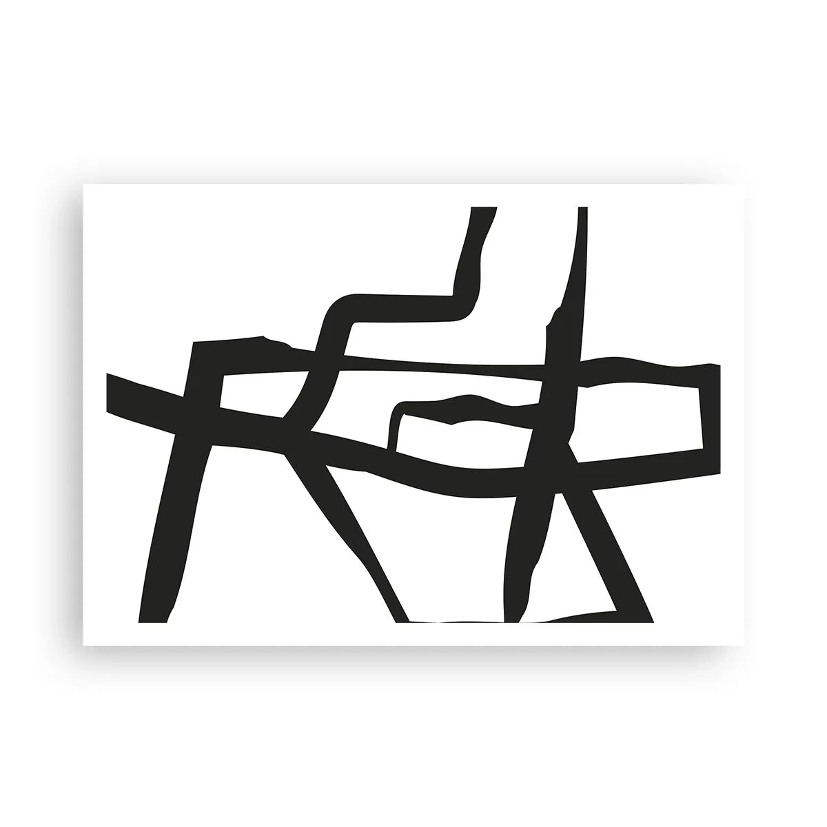Poster - Construcție în alb și negru - 100x70 cm