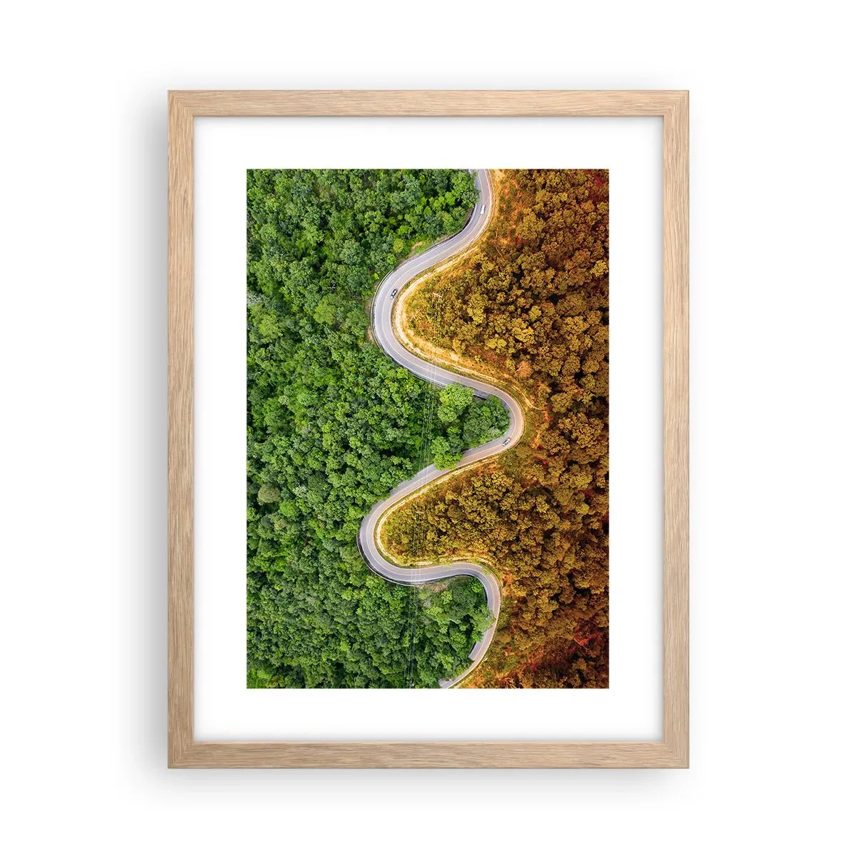 Poster în ramă de stejar deschis - Frontiere și defilee - 30x40 cm