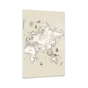 Tablou pe sticlă - O călătorie în jurul lumii - 70x100 cm