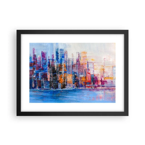 Poster în ramă neagră - O metropolă veselă - 40x30 cm