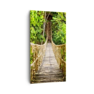 Tablou pe pânză - Suspendat în verde - 55x100 cm