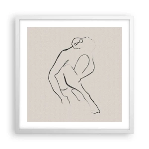 Poster în ramă albă - Schiță intimă - 50x50 cm