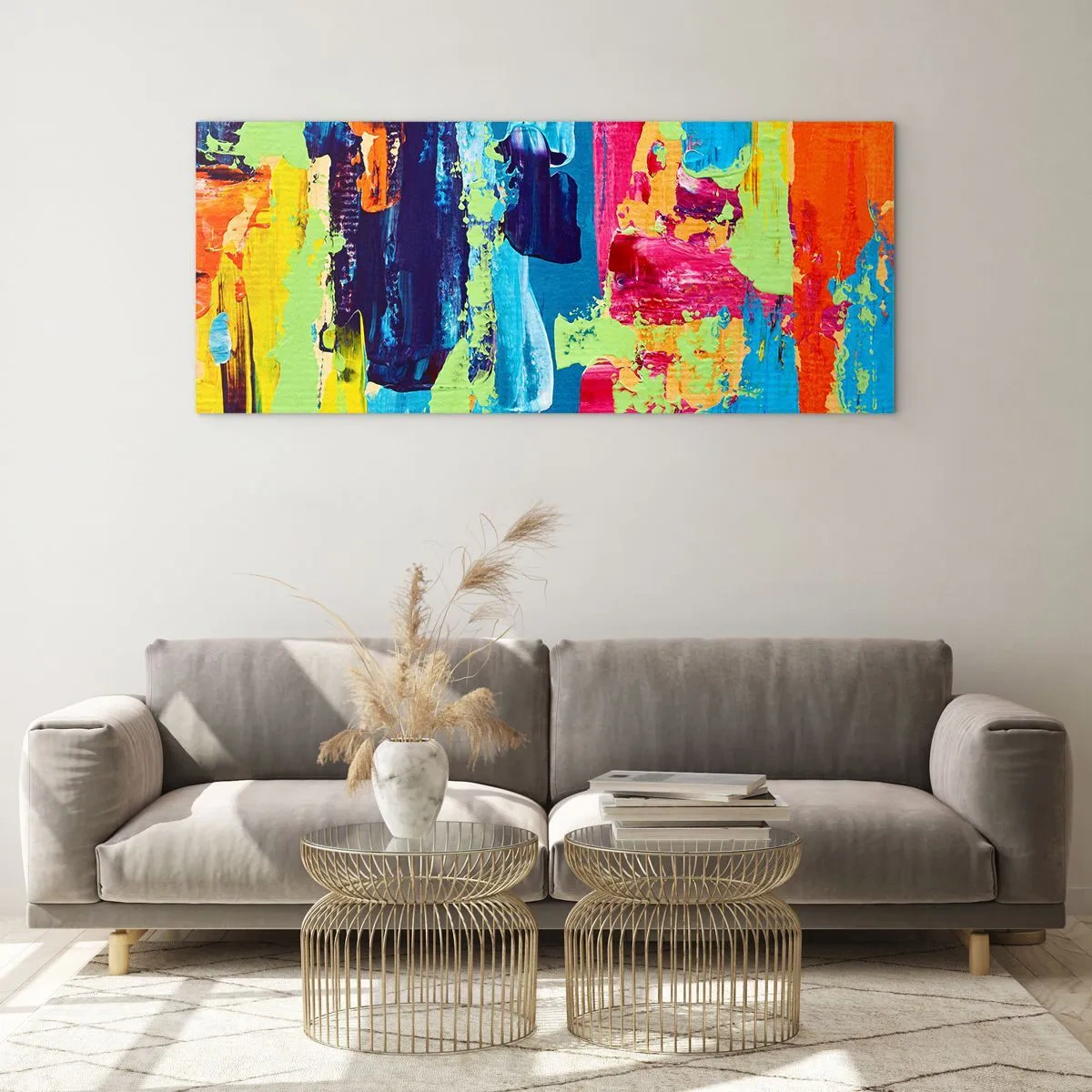 Tablou pe sticlă - Viața este frumoasă! - 100x40 cm