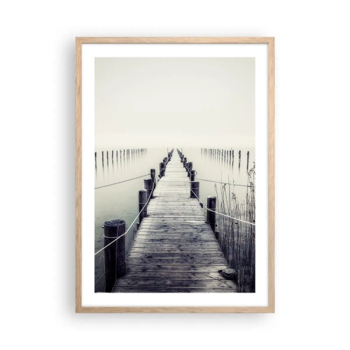 Poster în ramă de stejar deschis - Scufundă-te în pace - 50x70 cm