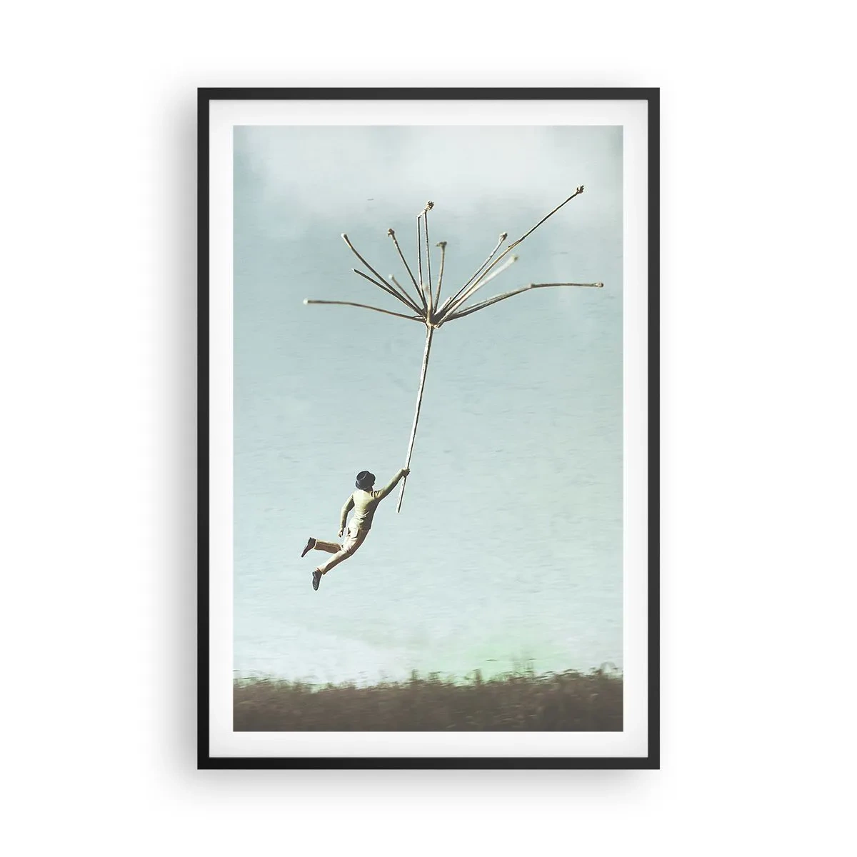 Poster în ramă neagră - Zmeuri, suflante, vânt - 61x91 cm