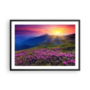 Poster în ramă neagră - ... Și peste tot în jur se simte un miros de jneapăn și parfum de ierburi... - 70x50 cm