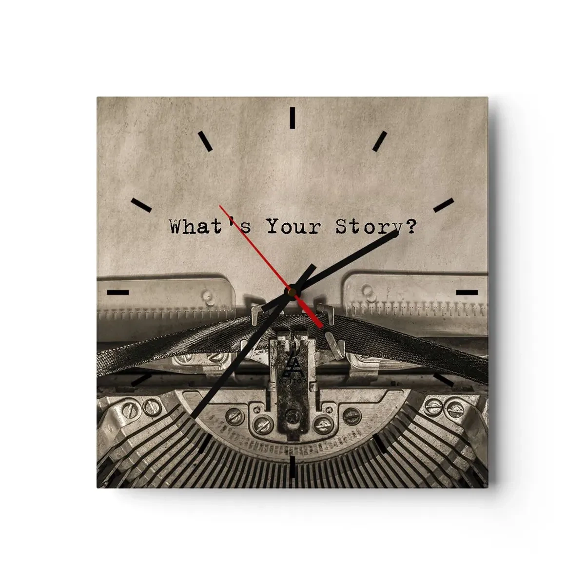 Ceas de perete - Ceas pe sticlă - Spune-mi - 30x30 cm