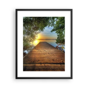 Poster în ramă neagră - Nu te grăbi, stai jos - 40x50 cm