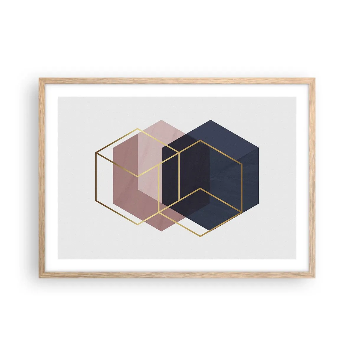 Poster în ramă de stejar deschis - Puterea simplității - 70x50 cm