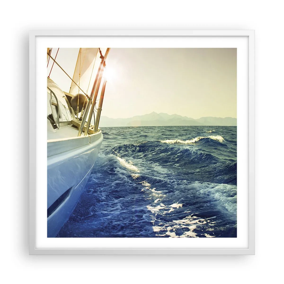 Poster în ramă albă - După aventură - 60x60 cm