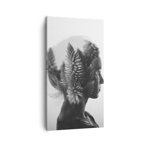 Tablou pe pânză - Doamna din pădurea de pini - 45x80 cm