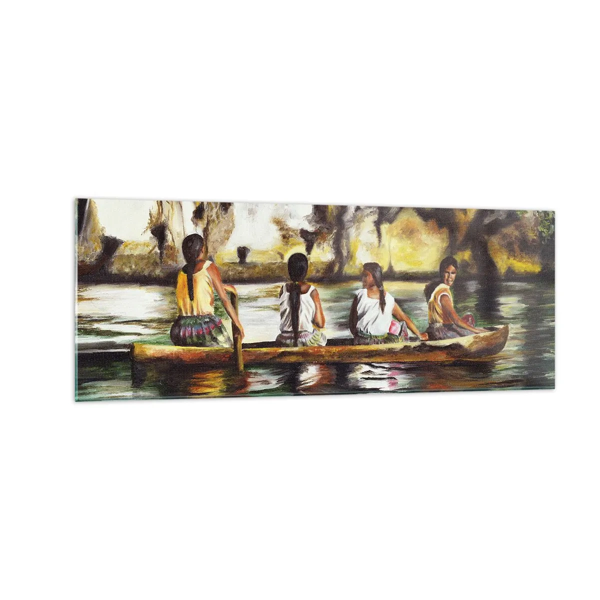 Tablou pe sticlă - Într-un paradis polinezian - 140x50 cm