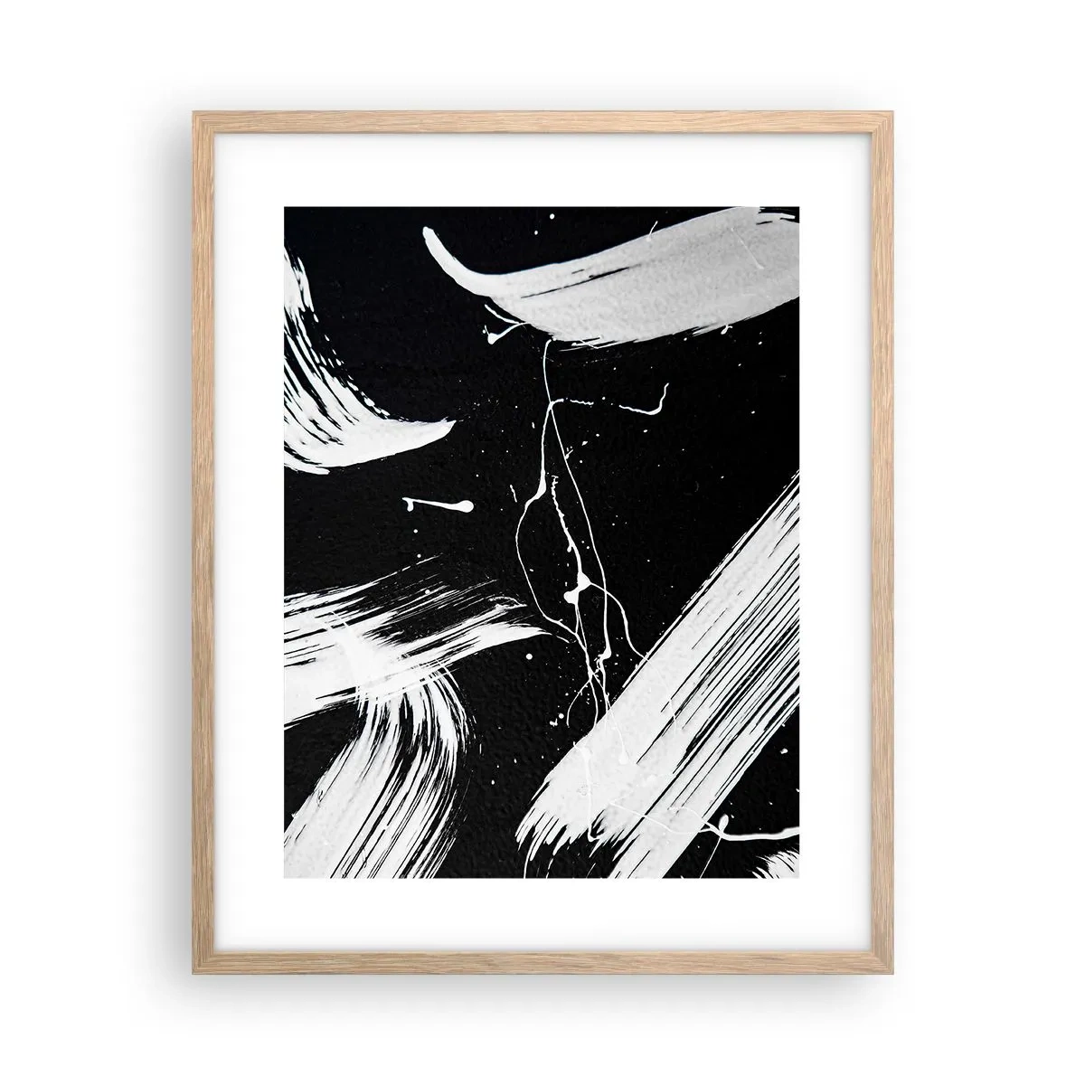 Poster în ramă de stejar deschis - Abisul întunericului - 40x50 cm