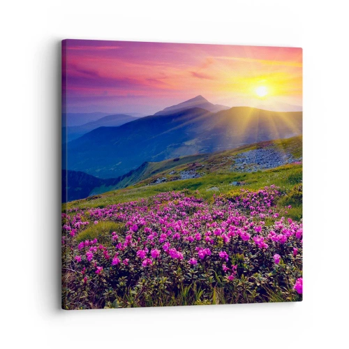 Tablou pe pânză - ... Și peste tot în jur se simte un miros de jneapăn și parfum de ierburi... - 30x30 cm