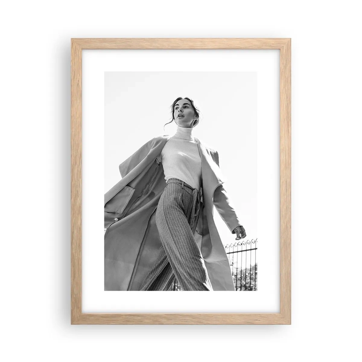 Poster în ramă de stejar deschis - Vii cu mine? - 30x40 cm