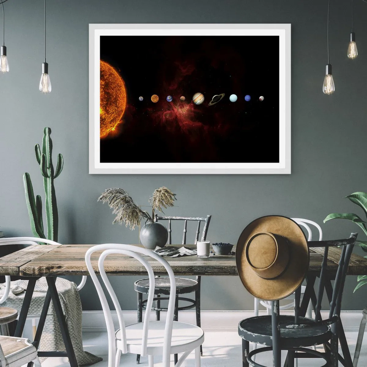 Poster în ramă albă - Cartierul nostru - 70x50 cm