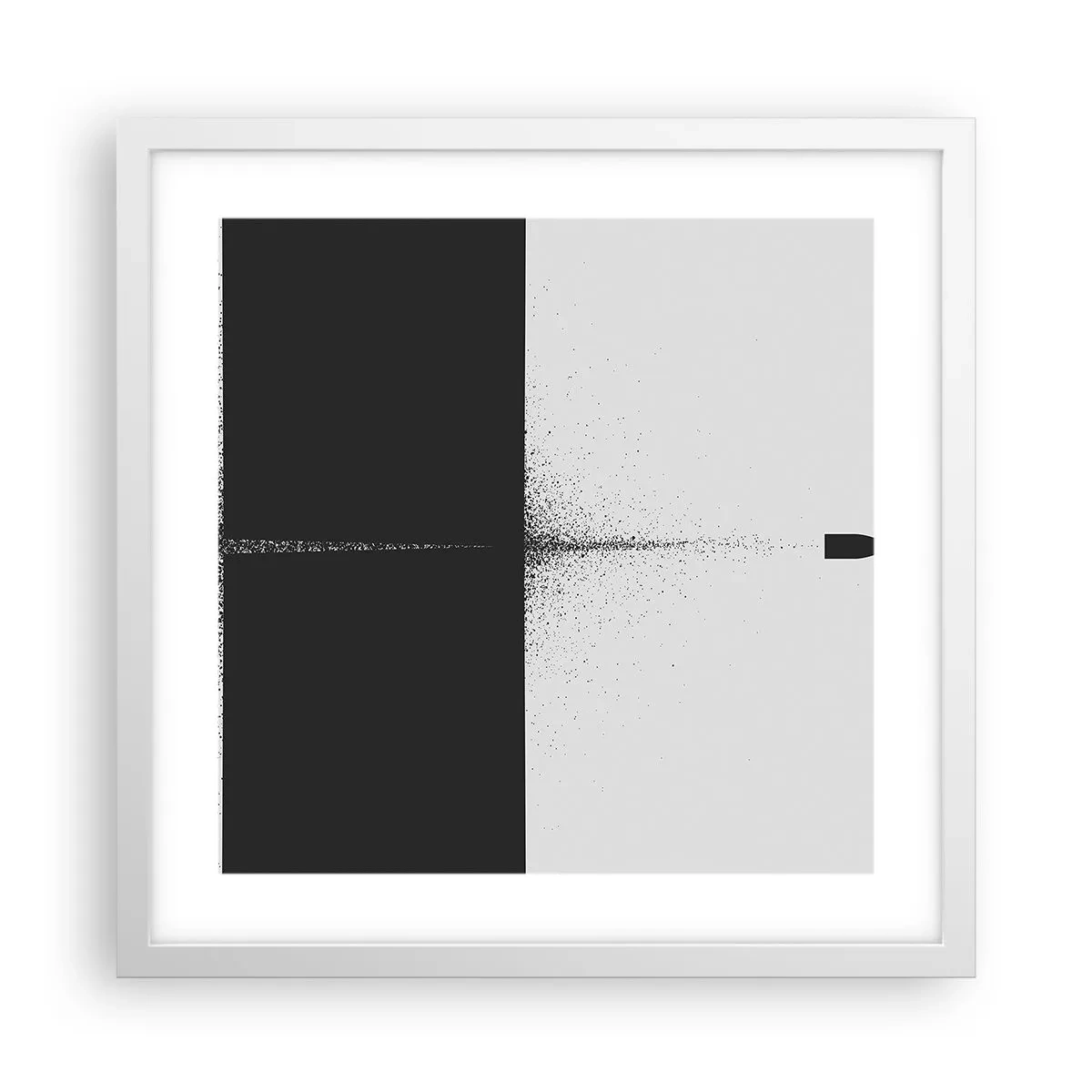 Poster în ramă albă - Direct la țintă - 40x40 cm