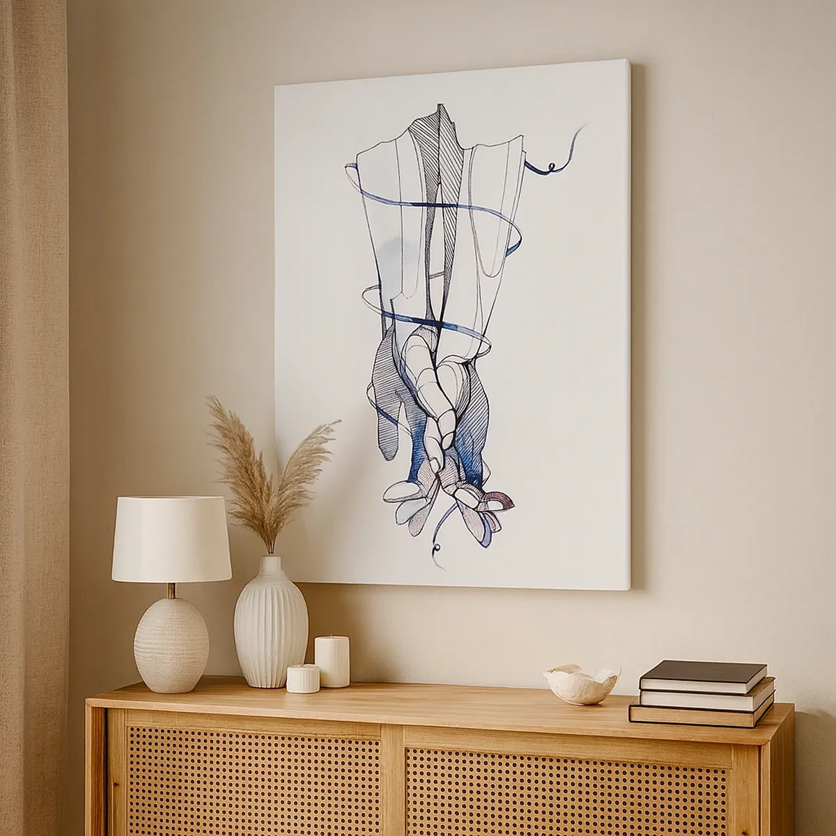 Tablou pe pânză - Un studiu al atingerii - 50x70 cm