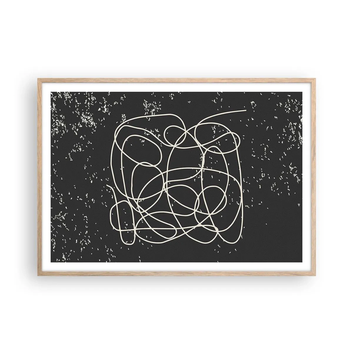 Poster în ramă de stejar deschis - Gânduri rătăcitoare - 100x70 cm