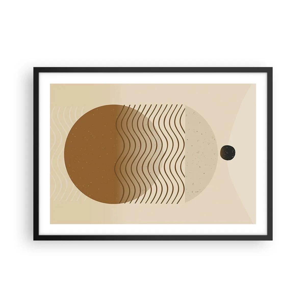 Poster în ramă neagră - Despre originea figurilor geometrice - 70x50 cm