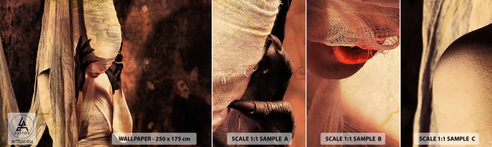 Mostră de Tapet Standard Eco - Între bine și rău - Teatru, Bucată, Om - 100x30 cm